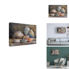 Trademark Fine Art Jean Plout Clay Pottery Still Life 1 Canvas 16x24 picture