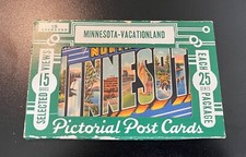 Linen PC Booklet Minnesota Vacationland 12 Different Views 1940s era picture