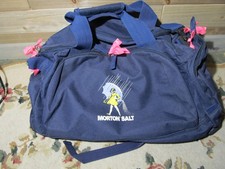 Vintage Morton Salt Travel Gym Bag Backpack Duffle Flight Carry On Overnight picture