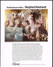 1970s Vintage Siegfried Reinhardt Art Exhibition Print Ad Original picture