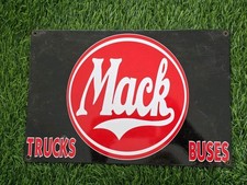 VINTAGE 1950'S MACK DIESEL TRUCKS PORCELAIN SIGN TRUCKS BUSES 12