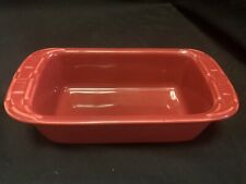 Longaberger Pottery Woven Traditions Red Small Loaf Pan picture