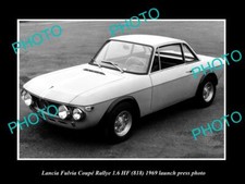 OLD LARGE HISTORIC PHOTO OF 1969 LANCIA FULVIA COUPE LAUNCH PRESS PHOTO picture