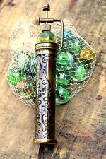 Antiqued Brass Kaleidoscope with Marble Eyepiece Best Kids Toy Kaleidoscope Gift picture