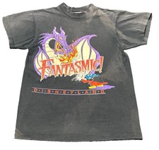 Vtg Disney Designs Disneyland Fantasmic Gray Dragon & Mickey Graphic T-Shirt M picture