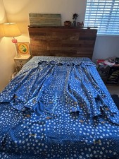 Vintage 1970s Peter Max Cosmic Star Full Bedspread Set Curtains Valance Pop Art picture