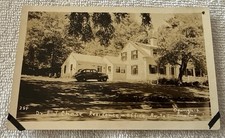 1930s Real Photo Postcard Dr Chase Residence & Old Car in Ogunquit, Maine picture