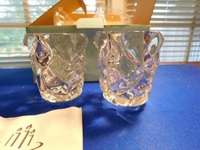 Pair of PartyLite 24% Lead Crystal glacier Light Votive Candle Holder - Retired picture