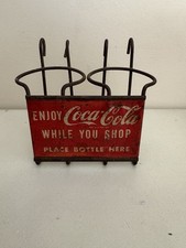 VTG 1950’s Enjoy Coca Cola While You Shop Metal Carrier picture