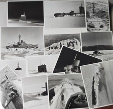 Vintage Official Navy Press Photos Ships & Submarines In The Artic Lot Of 14  picture