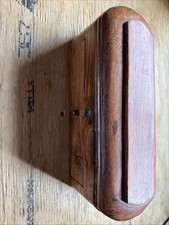 Vintage 12” Locking Wooden Trinket Box W/Key picture