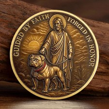 USMC Devil Dog Challenge Coin Semper Fidelis Marine Corps Veteran Gift picture