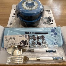Sanrio x Ado Adorozatorumary Lunch Box & Dokidoki Cutlery Set Blue Skater NEW picture