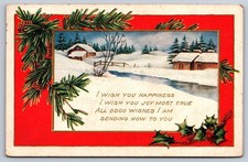 Wish you Happiness Joy Postcard picture