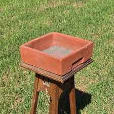 Vintage Toscana Terracotta Bonsai Planter Pot Square Succulent Cachepot picture