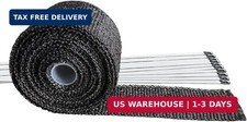 Exhaust Heat Wrap, 2in x 16.5ft Black Header Wrap Fiberglass for Motorcycle Car picture