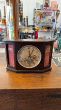 Vintage Chinese Cultural Revolution Propaganda Mechanical Alarm Clock Wooden Cas picture