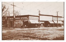 South Hadley Massachusetts 1900 Main Street Drugstore Coca-Col Standard Postcard picture