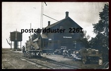 VENANGO Nebraska 1910s Train Station. Real Photo Postcard by Bell picture