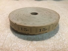 Vintage/antique amusement park ticket Roll 15 Cent NEW Indiana Ticket Company picture