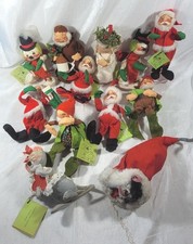 LOT: 12 Vintage Annalee Christmas - Santas, Cats, Mouse, Monk from the 1960's picture