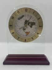 Howard Miller 645-603 World Time Arch Glass w/ Satin Rosewood Finish Base Clock picture