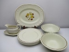 Kensington Staffordshire Ironstone England Plates-Platter-Gravy Boat-Bowls picture