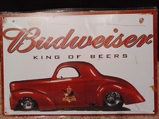 Budweiser Metal Sign New SEALED Vintage Look. picture