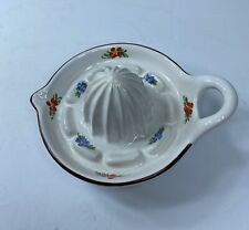 Vintage Porcelain Juicer Reamer With Spout Hand Painted Floral picture