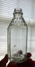 c1890s Rare pint size Pure Vermont Maple Syrup ground lip glass Bottle picture