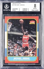 1986 FLEER #57 MICHAEL JORDAN BGS 8 picture