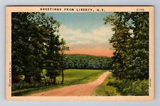 Liberty NY-New York, General Greetings, Antique c1955 Vintage Souvenir Postcard picture