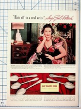 Gail Patrick 1939 1847 Rogers Bros. Silverplate Print Ad Vintage Hollywood picture