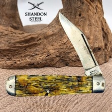 UTICA CUT. CO. USA RARE VINTAGE SINGLE BLADE JACK FOLDING POCKET KNIFE (72) picture