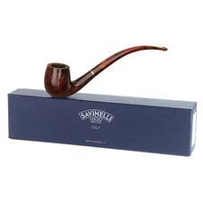 Savinelli Clark's Favorite Smooth, Long Handmade Briar Tobacco Pipe, 6mm picture