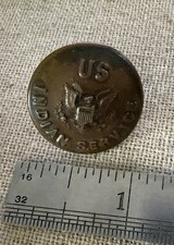 Antique 1880’s US Indian Service Uniform Coat Button Waterbury Indian Wars picture