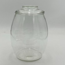 VTG Glass General Store Cookie Candy Jar Lid Lidded Clear Biscuit NEW NOS 10