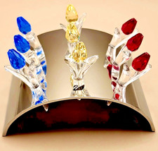 Swarovski Crystal SCS Mini Tulip Garden Set 9 Tiny Tulips Rhodium Stand 600347 picture