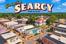 Greetings From SEARCY Arkansas MODERN 4x6 Postcard E634 picture