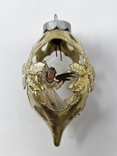 Set of 8 VTG Noma Carillon Gold Filigree Angel 3D Christmas Ornaments Up-cycled picture