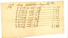 1826 Antique Handwritten Bill Amos Batcheldor Exeter NH Carding Wool picture