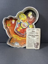 Vintage Wilton 1982 Circus Clown Cake Pan 502-3193 Retired w Instructions Insert picture