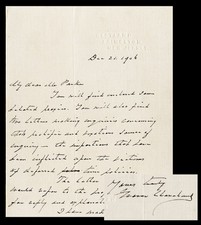 1906 President Grover Cleveland Signed ALS Handwritten Letter PSA picture