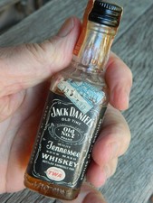 Vintage 1968 Jack Daniel's Tennessee Whiskey TWA Airline Bottle Michigan Lic. picture