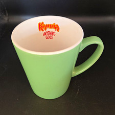 Vintage 1999 Kahlua Anything Goes Green Ceramic Coffee Mug Promotional Cup picture
