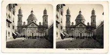 Stereocard Genoa St. Maria di Carignano Gelatin silver photo 1900c S188 picture