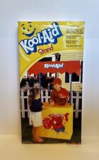 Vintage Kool-Aid Kids Lemonade Juice Tea Stand Steel Canopy Red Blue Yellow NEW picture