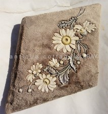 1887 antique AUTOGRAPH ALBUM velvet celluloid provo city ut mostly unused  picture