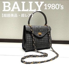 BALLY Vintage Leather Shoulder Chain Bag Light Gray picture