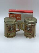 Vintage FoxRun Metal Salt and Pepper Shaker Set with Handles 4